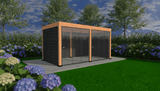 Douglas Overkapping 480x250 | Tuinkamer met Glaswanden - YARD Outdoor