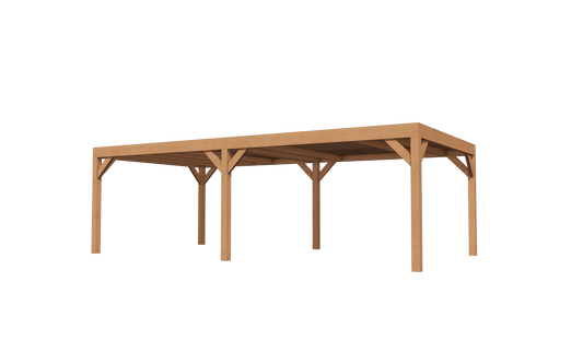 Overkapping van Douglashout YARD Outdoor Cubique 600x300 cm Bouwpakket - Chique Buiten Leven - YARD Outdoor - vrijstaande Douglas overkapping