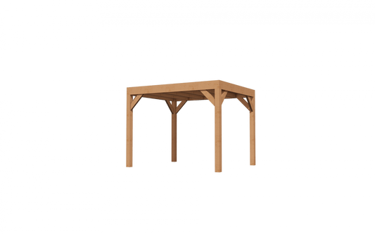 Overkapping van Douglashout YARD Outdoor Cubique - Bouwpakket - Chique Buiten Leven - YARD Outdoor - vrijstaande Douglas overkapping