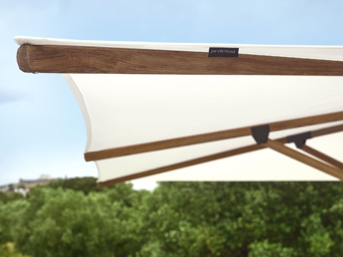 Jardinico Parasol MOOREA – Teak Middenmast met Weerbestendig Doek