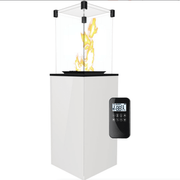 Gasheater voor Buiten – Patio Terrasverwarmer met Glaspaneel Wit 8,2 kW Automatisch - 74kg | Kratki