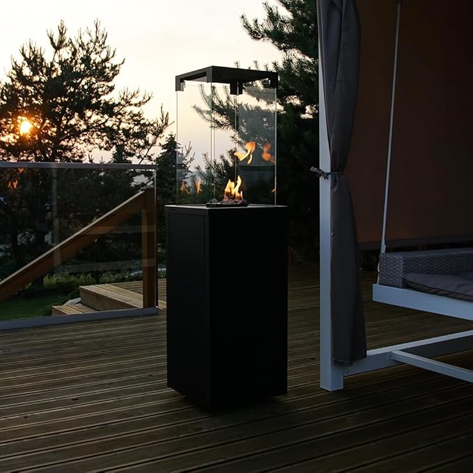Gasheater voor Buiten – Patio Light Design Terrashaard in Zwart | Kratki