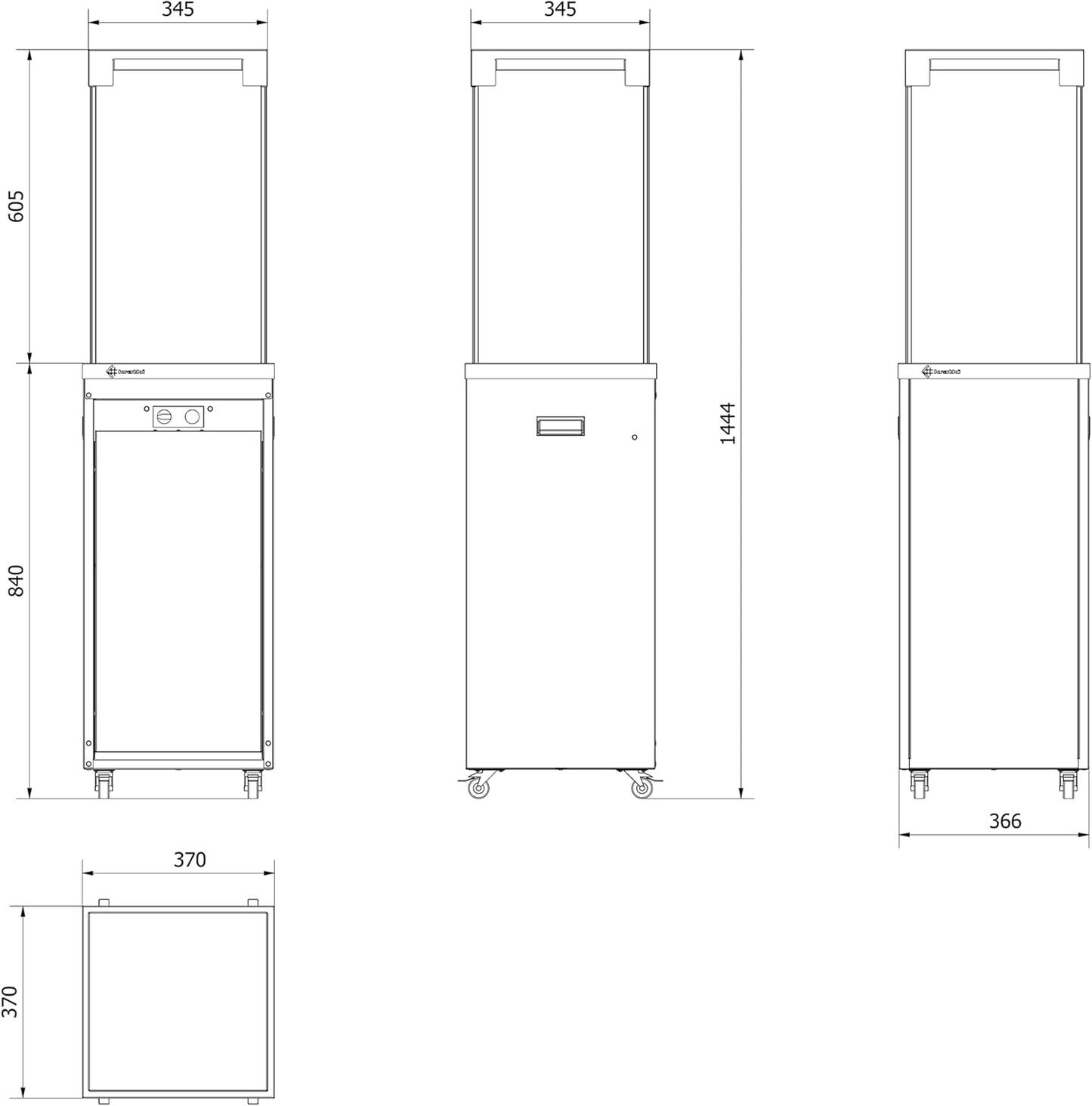 Gasheater voor Buiten – Patio Light Design Terrashaard in Zwart | Kratki