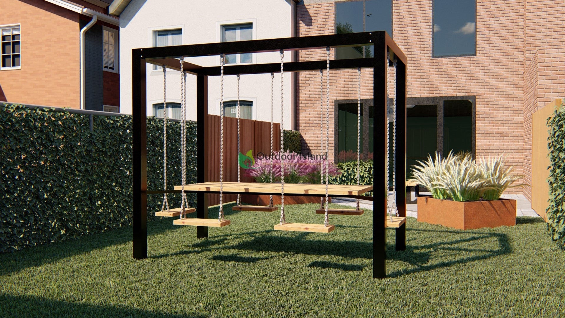 Outdoor Island | PicknickSet | Swing Tafel voor 6 Personen | Douglashout Outdoor Island