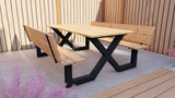 Douglas Houten Picknicktafel met Rugleuningen | Outdoor island | X