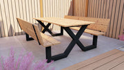 Douglas Houten Picknicktafel met Rugleuningen | Outdoor island | X