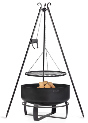 Vuurschaal met driepoot Viking XXL 80 cm en grillrooster 70 cm | CookKing
