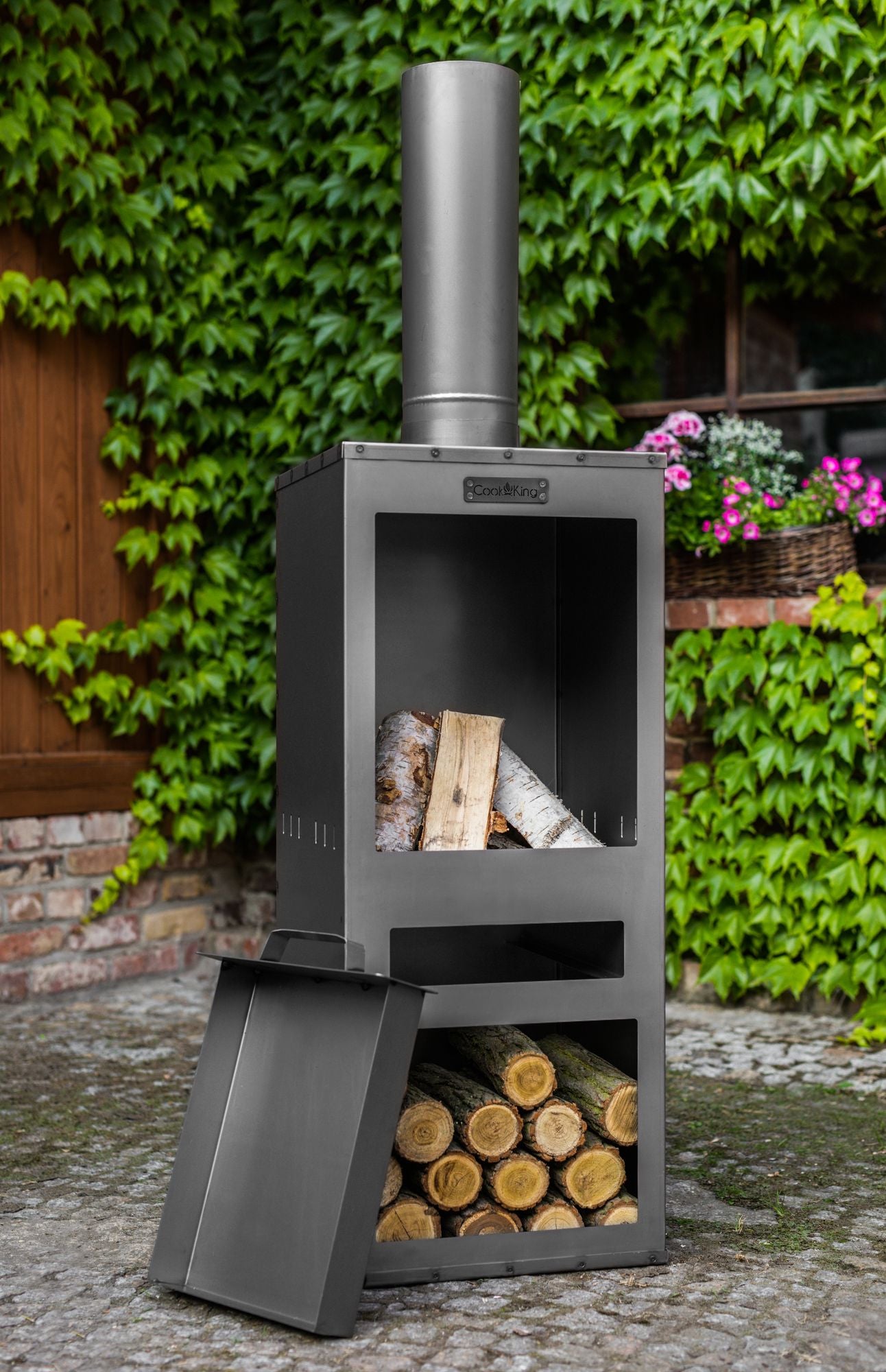 Tuinhaard | CookKing Rosa - houtkachel buiten - CookKing Garden Stove “ROSA”