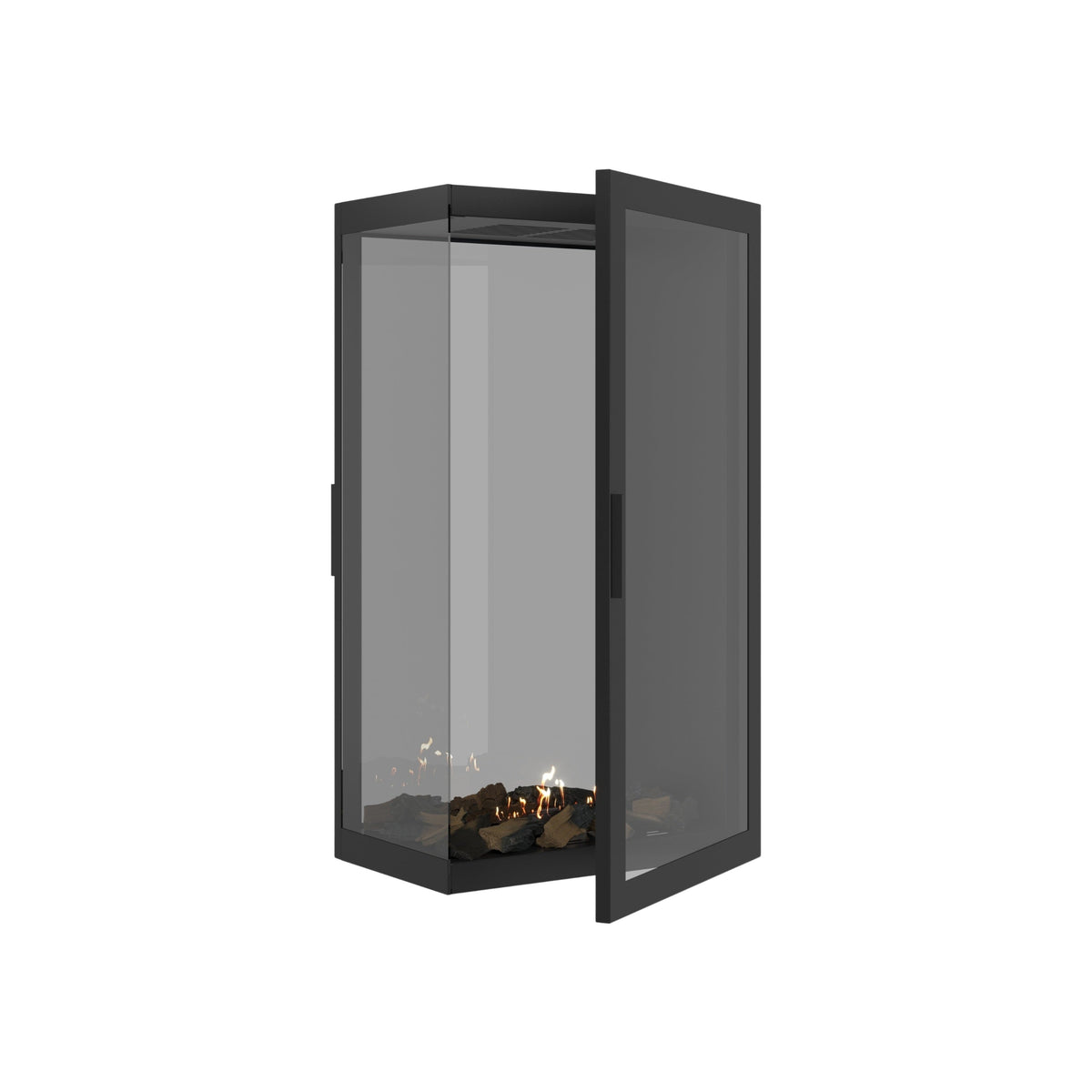 Wild Flame Saint verticale bio-ethanol roomdivider inbouwhaard met volle glas 60 x 100 cm – productfoto