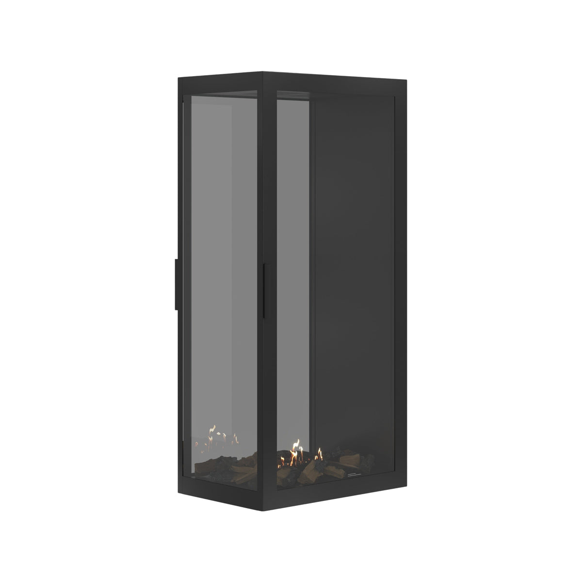 Wild Flame Saint verticale bio-ethanol roomdivider inbouwhaard met volle glas 60 x 140 cm – sfeerfoto