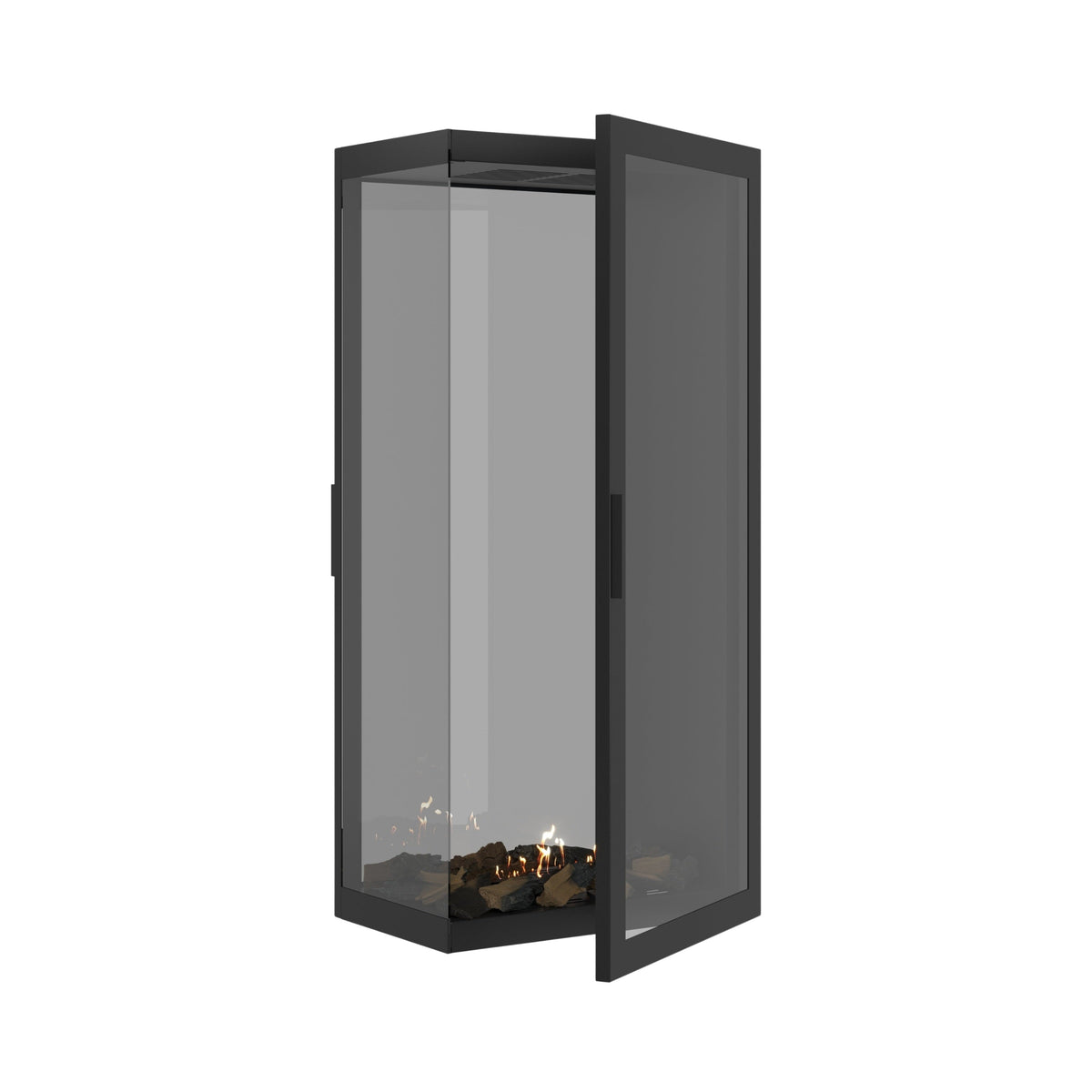 Wild Flame Saint verticale bio-ethanol roomdivider inbouwhaard met volle glas 60 x 140 cm – productfoto