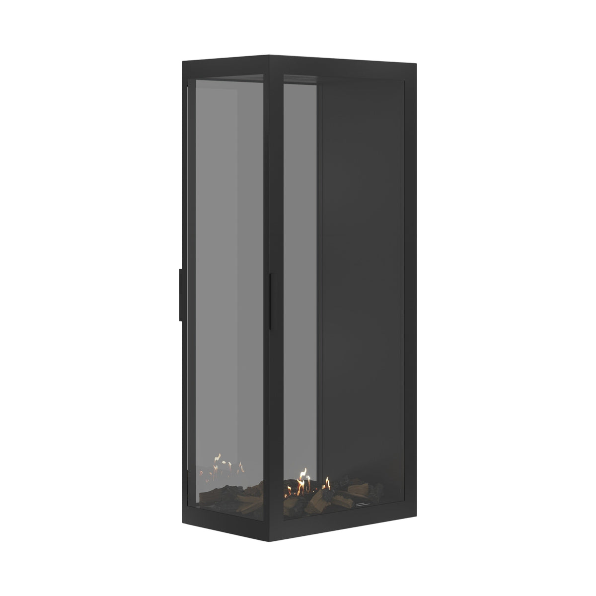 Wild Flame Saint verticale bio-ethanol roomdivider inbouwhaard met volle glas 60 x 160 cm – sfeerfoto