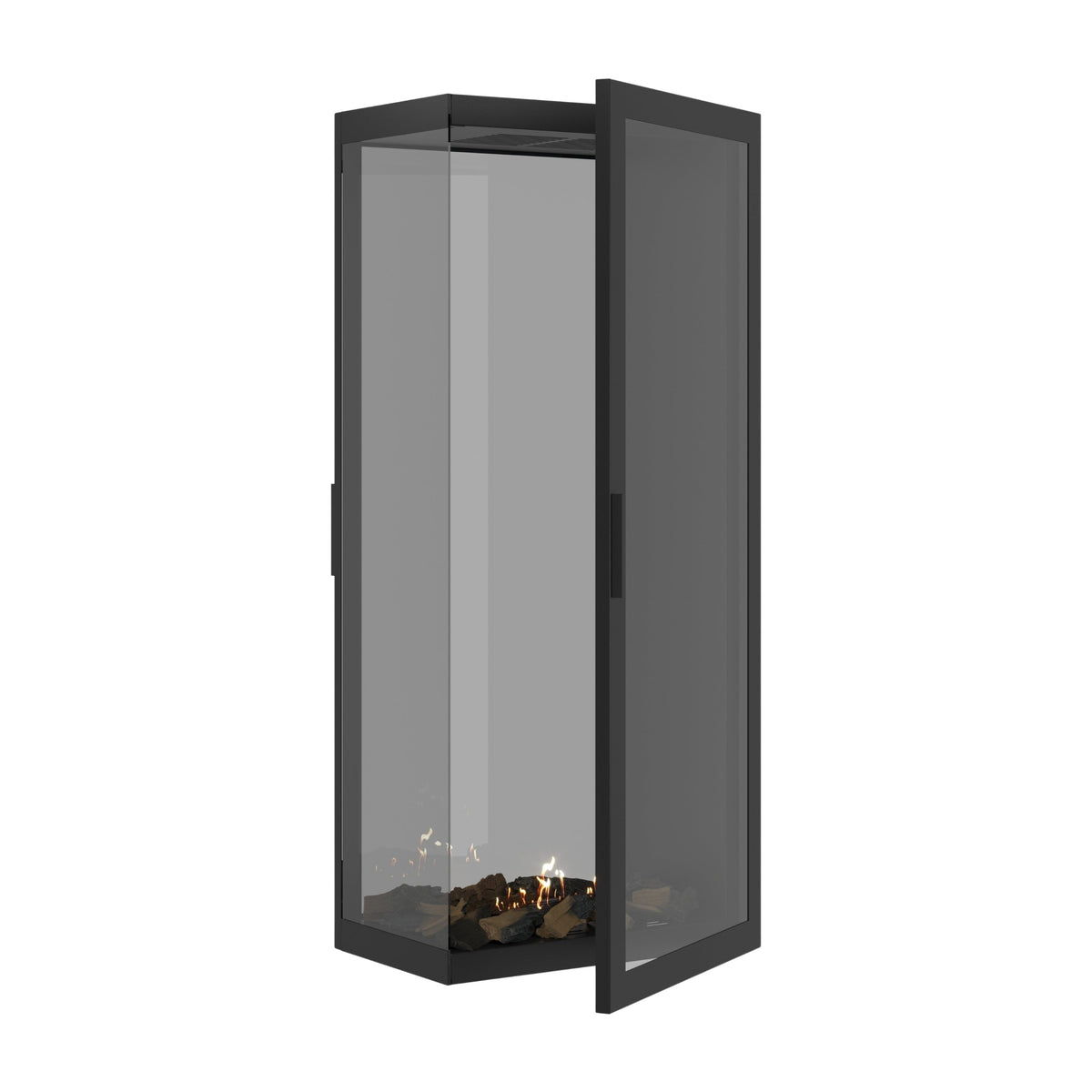 Wild Flame Saint verticale bio-ethanol roomdivider inbouwhaard met volle glas 60 x 160 cm – productfoto