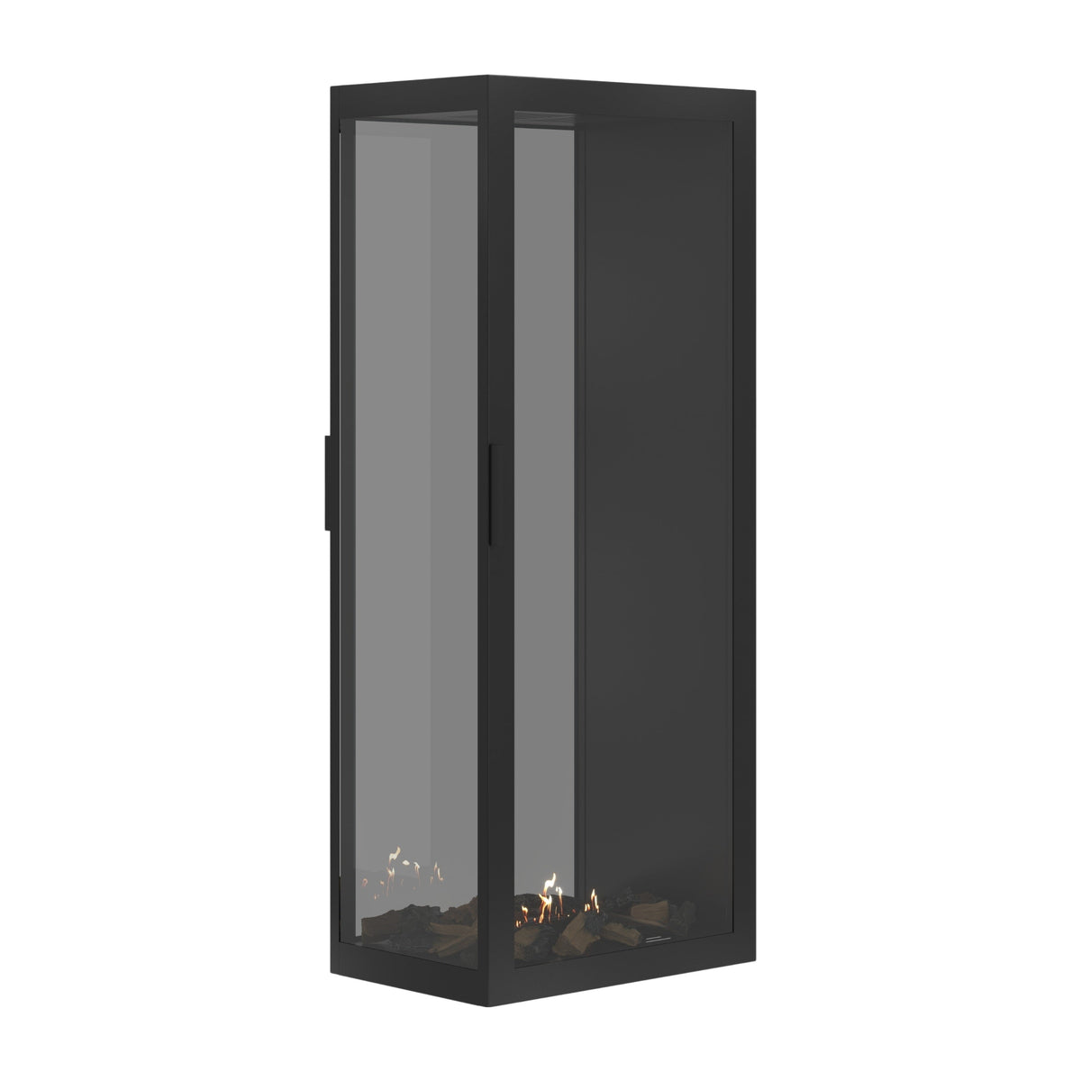 Wild Flame Saint verticale bio-ethanol roomdivider inbouwhaard met volle glas 60 x 180 cm – sfeerfoto