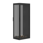 Wild Flame Saint verticale bio-ethanol roomdivider inbouwhaard met volle glas 60 x 180 cm – sfeerfoto