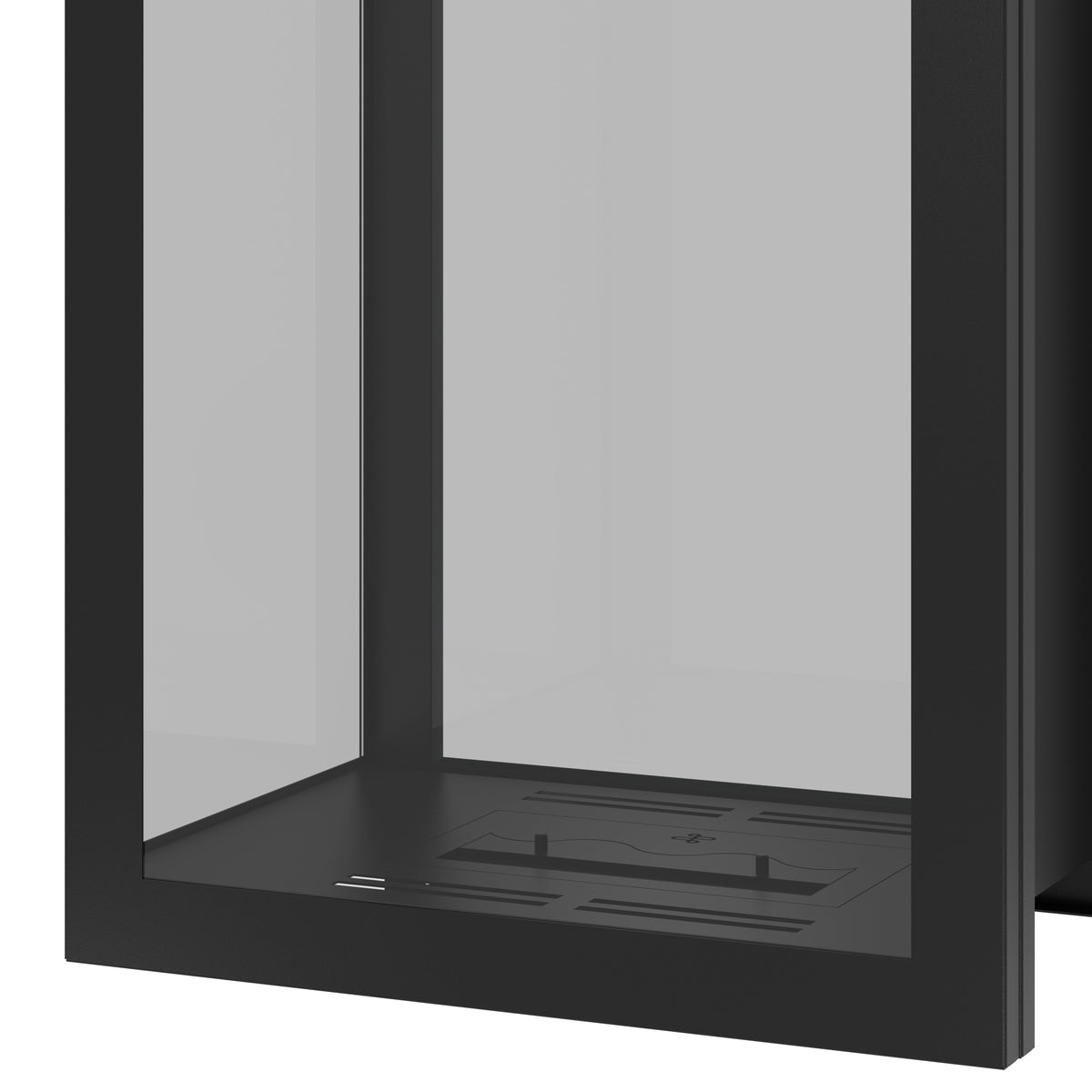 Wild Flame Saint verticale bio-ethanol roomdivider inbouwhaard met volle glas 60 x 180 cm – sfeerfoto