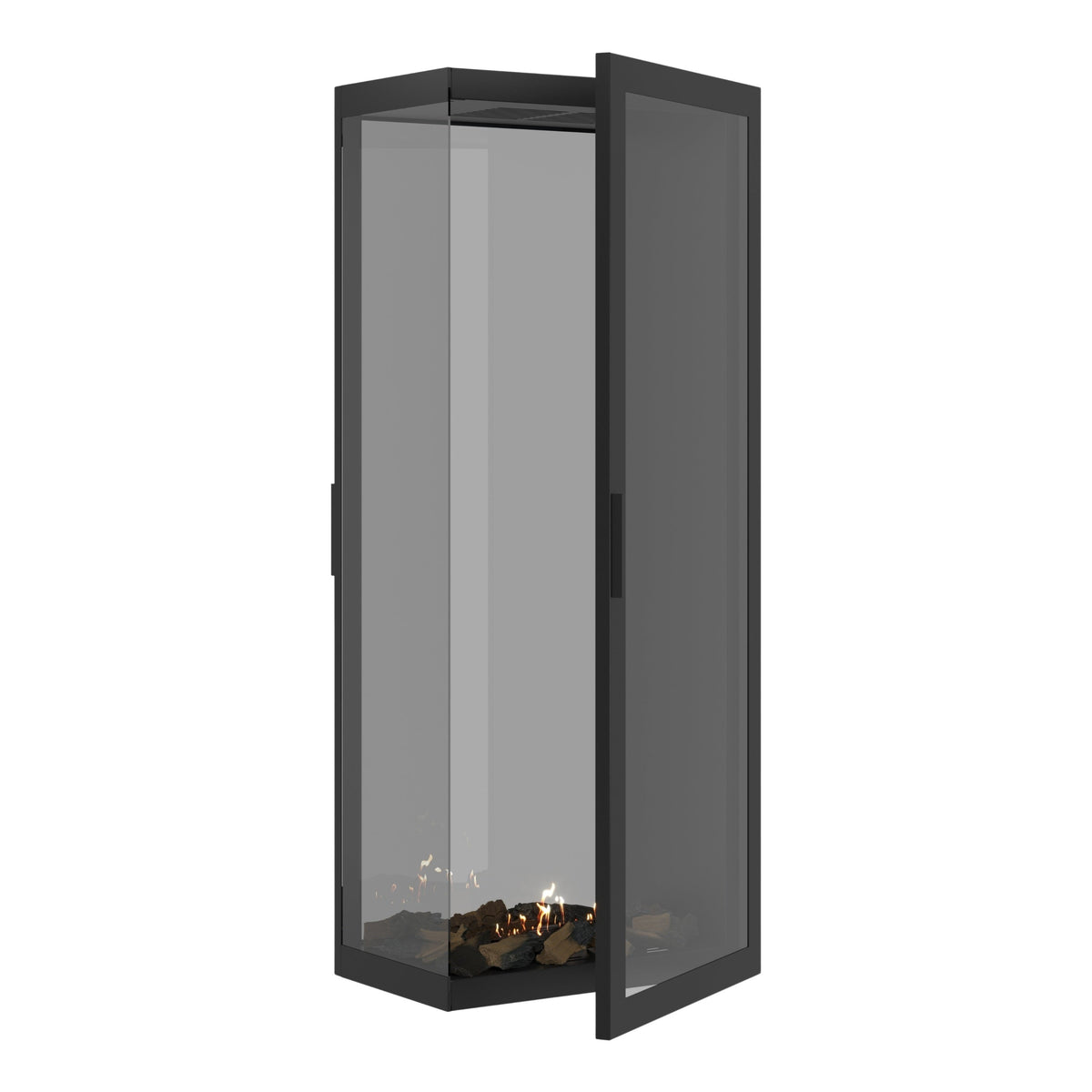 Wild Flame Saint verticale bio-ethanol roomdivider inbouwhaard met volle glas 60 x 180 cm – productfoto
