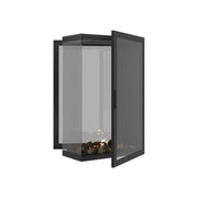 Wild Flame Saint verticale bio-ethanol roomdivider inbouwhaard met volle glas 70 x 100 cm – sfeerfoto
