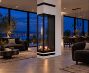 Wild Flame Saint verticale bio-ethanol roomdivider inbouwhaard met volle glas 70 x 140 cm – detailfoto