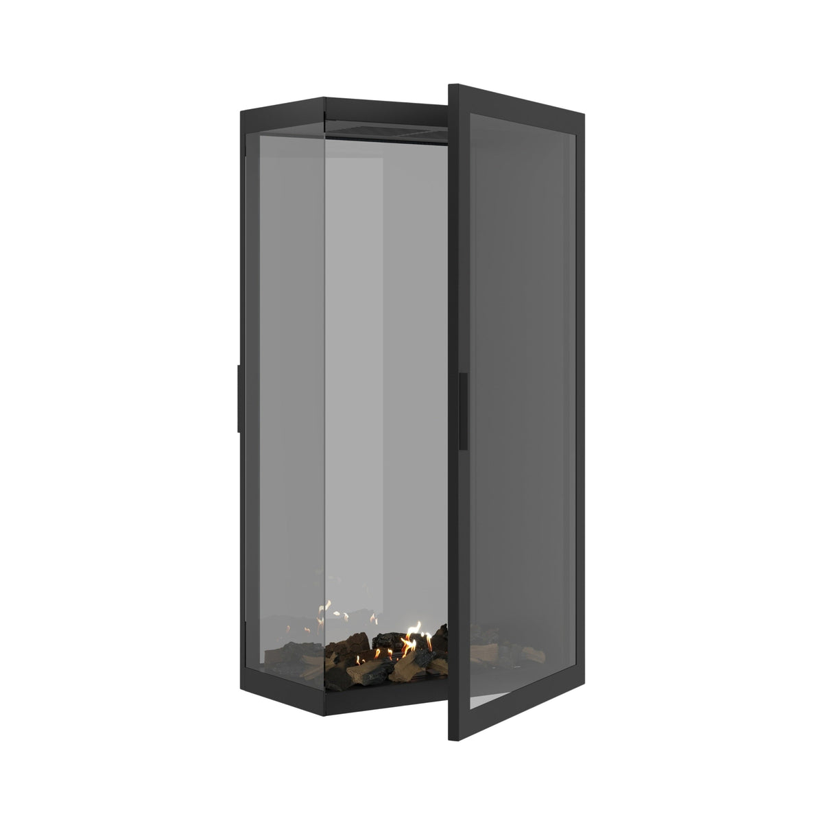 Wild Flame Saint verticale bio-ethanol roomdivider inbouwhaard met volle glas 70 x 140 cm – productfoto