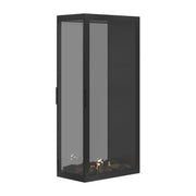 Wild Flame Saint verticale bio-ethanol roomdivider inbouwhaard met volle glas 70 x 180 cm – sfeerfoto