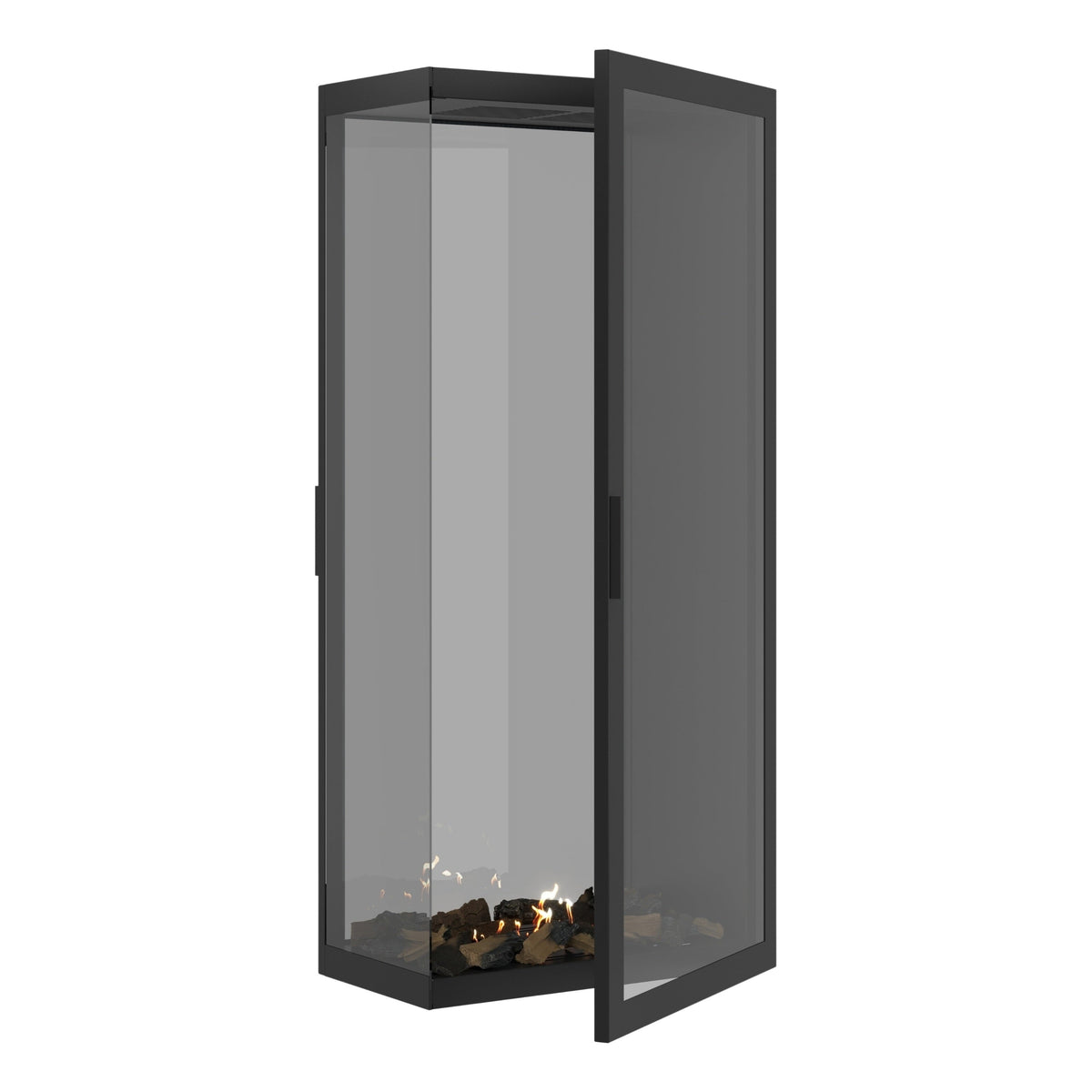 Wild Flame Saint verticale bio-ethanol roomdivider inbouwhaard met volle glas 70 x 180 cm – productfoto