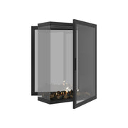 Wild Flame Saint verticale bio-ethanol roomdivider inbouwhaard met volle glas 80 x 100 cm – sfeerfoto