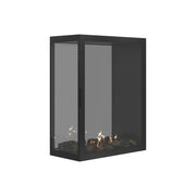 Wild Flame Saint verticale bio-ethanol roomdivider inbouwhaard met volle glas 80 x 100 cm – sfeerfoto