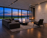Wild Flame Saint verticale bio-ethanol roomdivider inbouwhaard met volle glas 80 x 100 cm – detailfoto