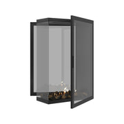 Wild Flame Saint verticale bio-ethanol roomdivider inbouwhaard met volle glas 80 x 120 cm – sfeerfoto