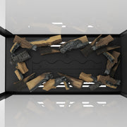 Wild Flame Saint verticale bio-ethanol roomdivider inbouwhaard met volle glas 80 x 120 cm – detailfoto