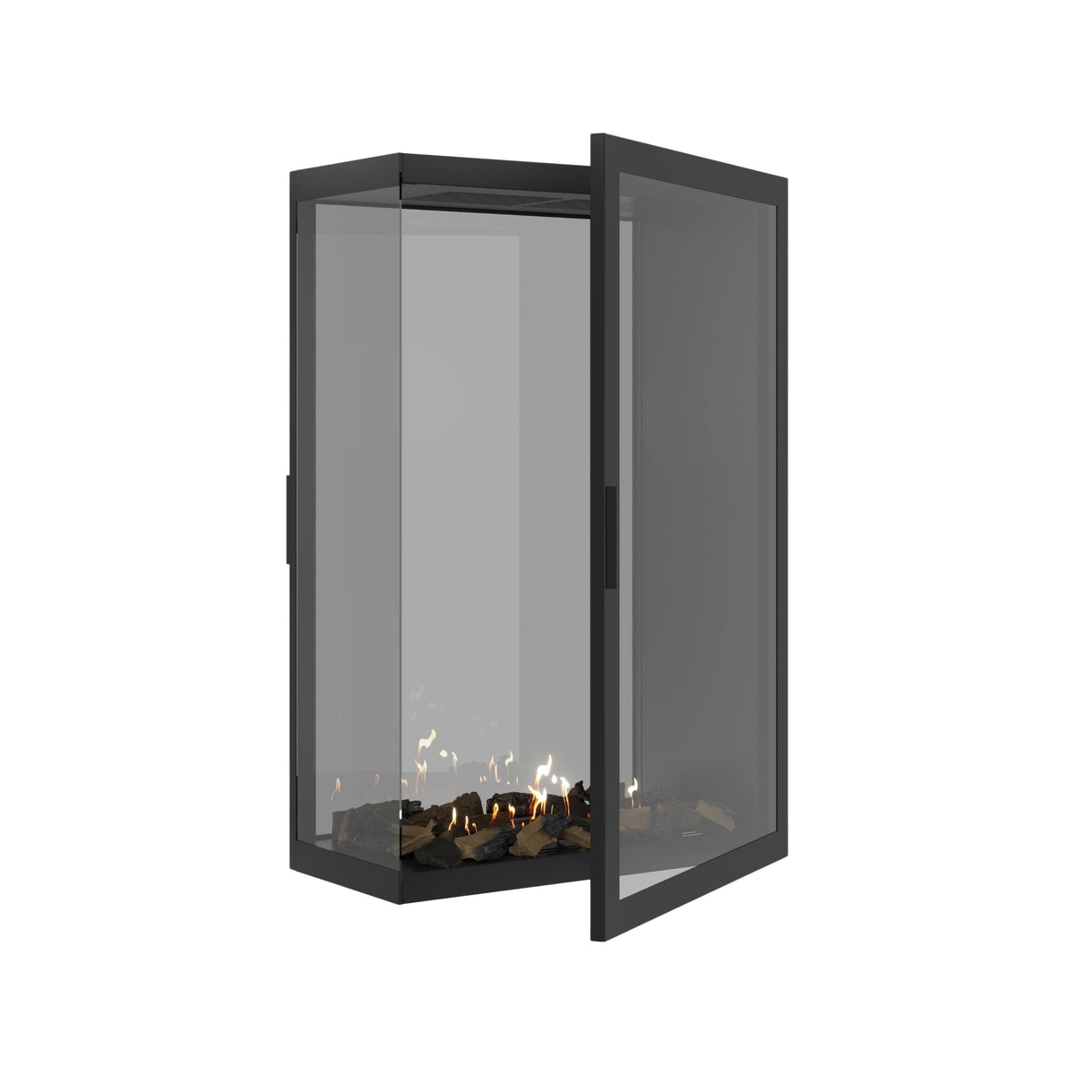 Wild Flame Saint verticale bio-ethanol roomdivider inbouwhaard met volle glas 80 x 120 cm – productfoto