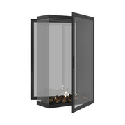 Wild Flame Saint verticale bio-ethanol roomdivider inbouwhaard met volle glas 80 x 140 cm – sfeerfoto