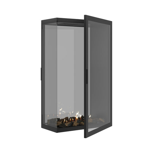 Wild Flame Saint verticale bio-ethanol roomdivider inbouwhaard met volle glas 80 x 140 cm – productfoto