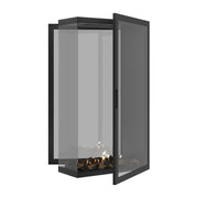Wild Flame Saint verticale bio-ethanol roomdivider inbouwhaard met volle glas 80 x 160 cm – sfeerfoto