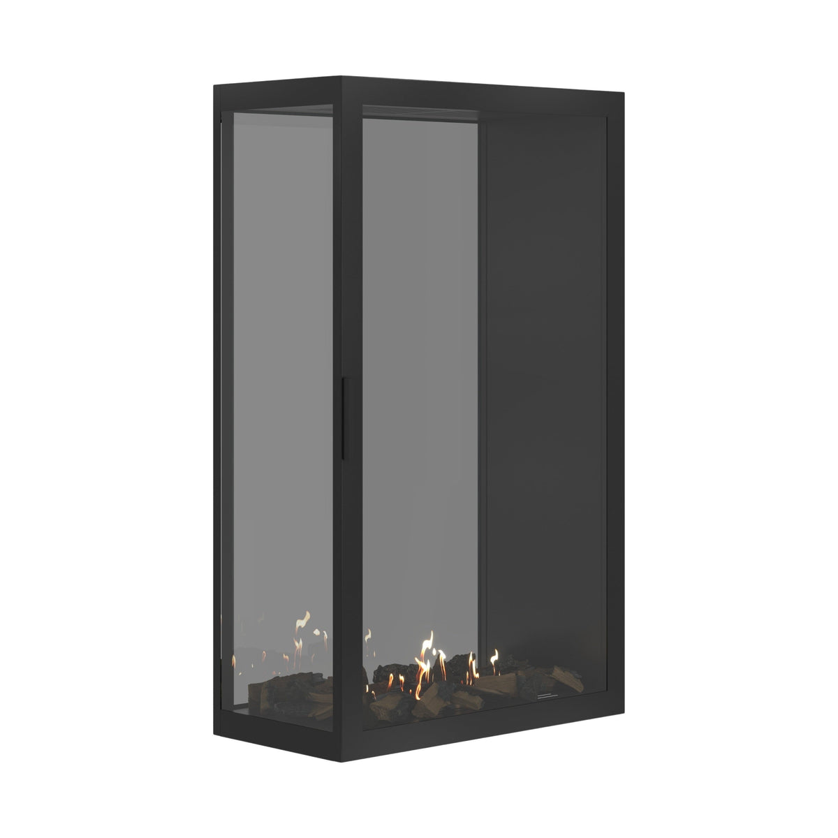 Wild Flame Saint verticale bio-ethanol roomdivider inbouwhaard met volle glas 80 x 160 cm – sfeerfoto