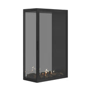 Wild Flame Saint verticale bio-ethanol roomdivider inbouwhaard met volle glas 80 x 160 cm – sfeerfoto