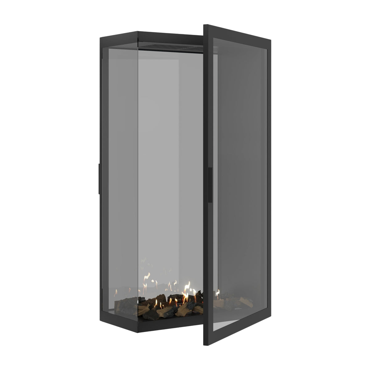 Wild Flame Saint verticale bio-ethanol roomdivider inbouwhaard met volle glas 80 x 160 cm – productfoto