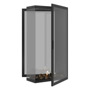 Wild Flame Saint verticale bio-ethanol roomdivider inbouwhaard met volle glas 80 x 180 cm – sfeerfoto