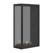 Wild Flame Saint verticale bio-ethanol roomdivider inbouwhaard met volle glas 80 x 180 cm – sfeerfoto