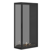 Wild Flame Saint verticale bio-ethanol roomdivider inbouwhaard met volle glas 80 x 200 cm – sfeerfoto