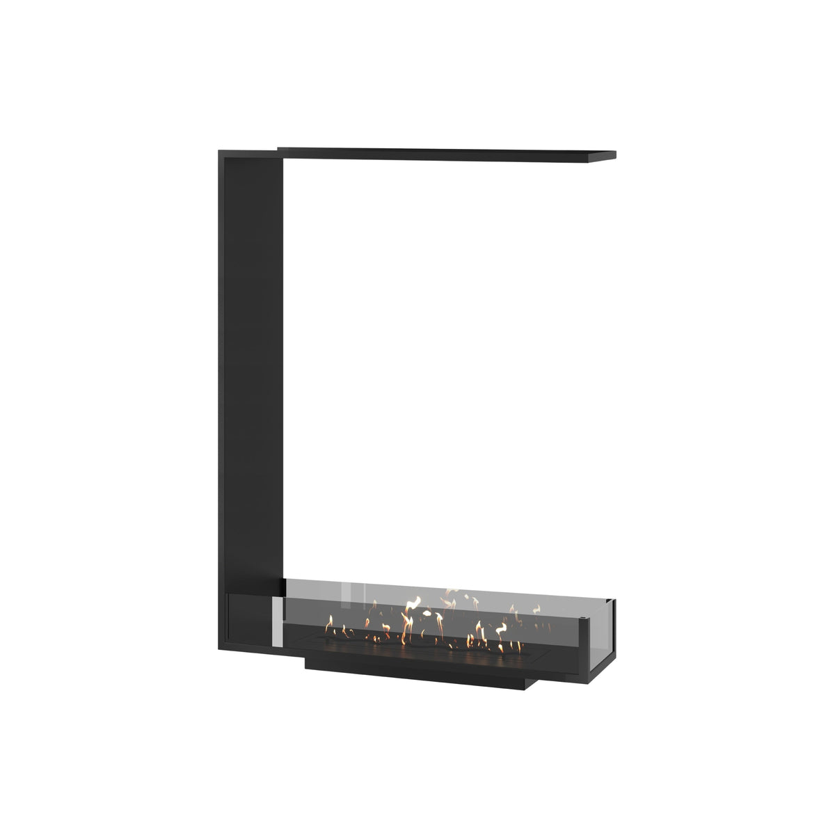 Wild Flame Saint verticale driezijdige bio-ethanol roomdivider inbouwhaard 80 x 100 cm – productfoto