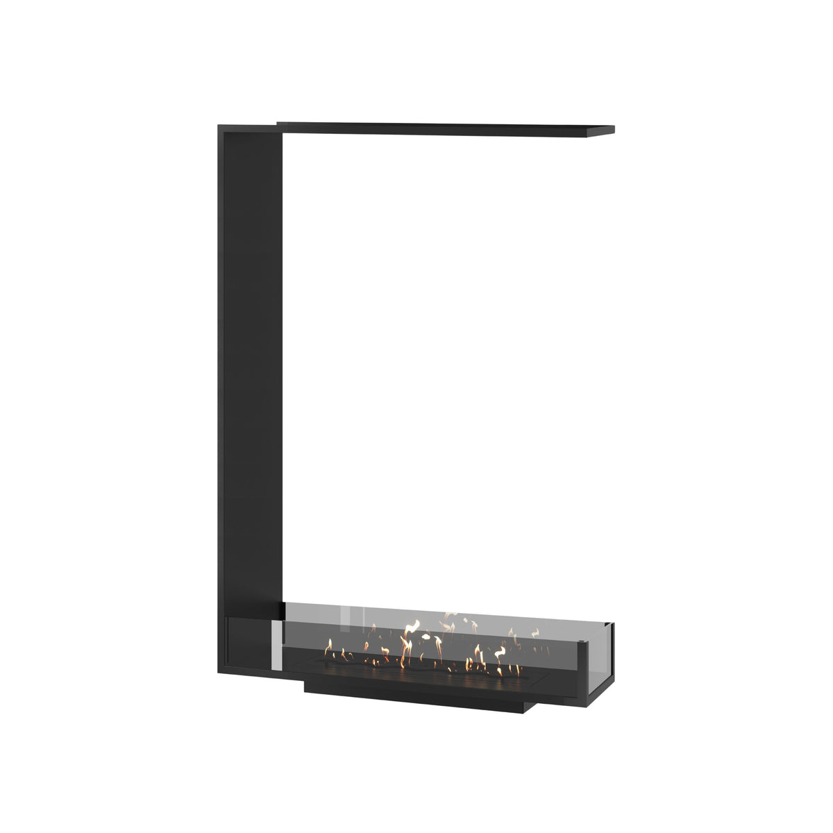 Wild Flame Saint verticale driezijdige bio-ethanol roomdivider inbouwhaard 80 x 120 cm – productfoto
