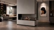 Wild Flame Saint U-vorm driezijdige bio-ethanol inbouwhaard 120 cm – detailfoto