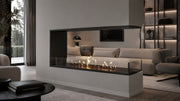 Wild Flame Saint U-vorm driezijdige bio-ethanol inbouwhaard 130 cm – sfeerfoto