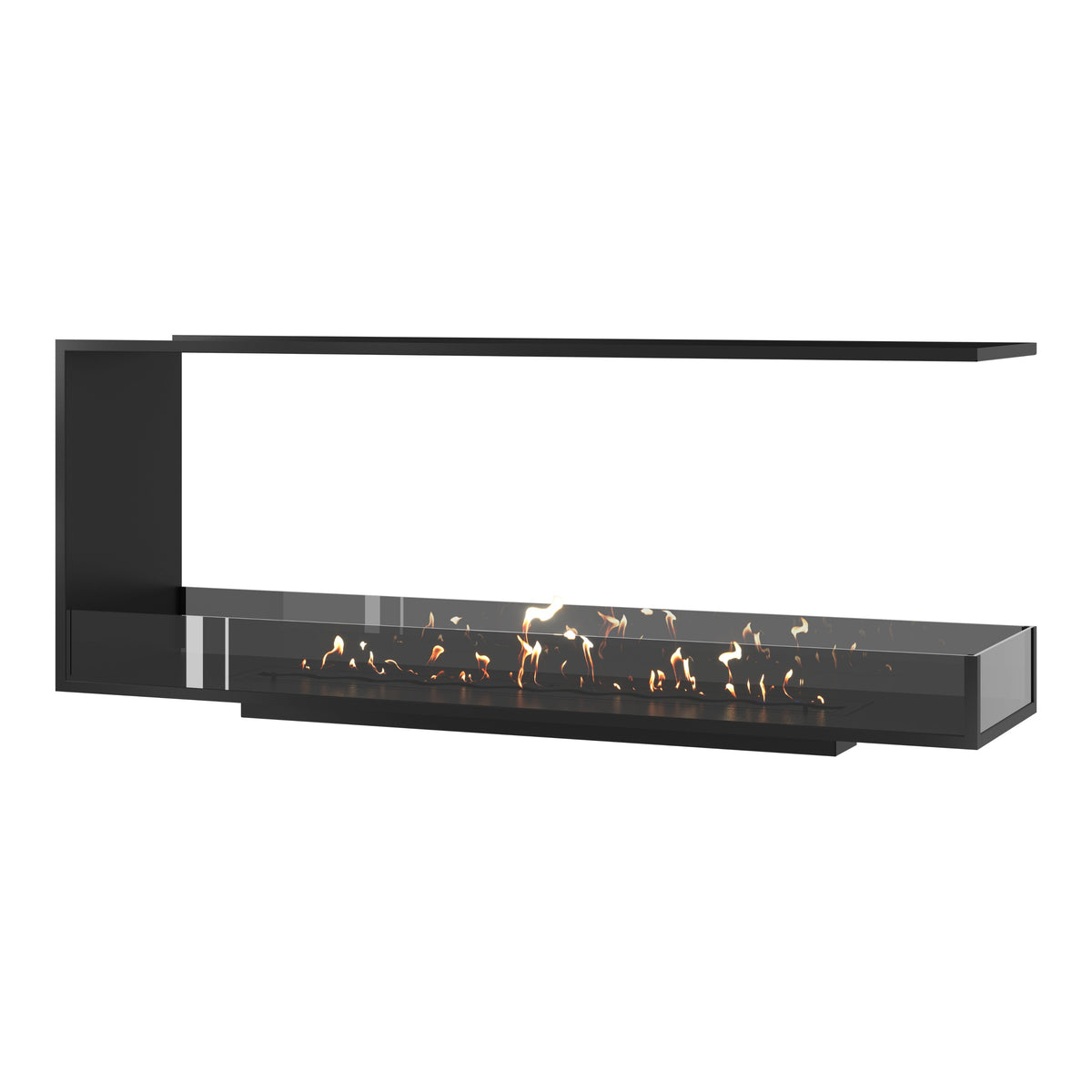 Wild Flame Saint U-vorm driezijdige bio-ethanol inbouwhaard 160 cm – productfoto