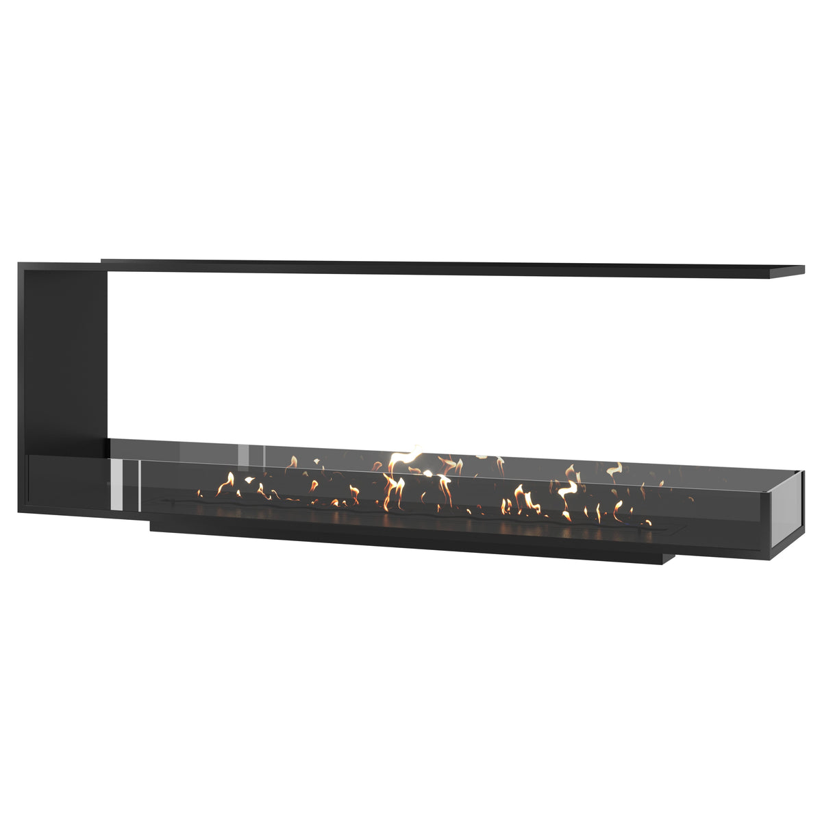Wild Flame Saint U-vorm driezijdige bio-ethanol inbouwhaard 180 cm – productfoto