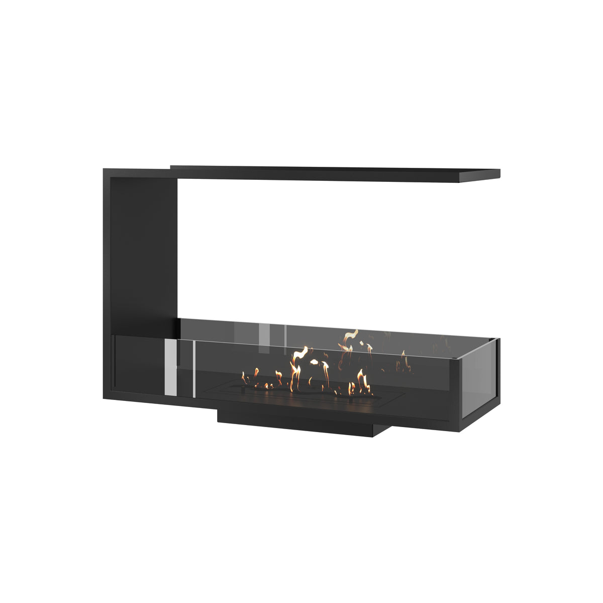 Wild Flame Saint U-vorm driezijdige bio-ethanol inbouwhaard 80 cm – productfoto