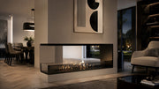 Wild Flame Saint U-vorm driezijdige bio-ethanol inbouwhaard 160 cm – sfeerfoto