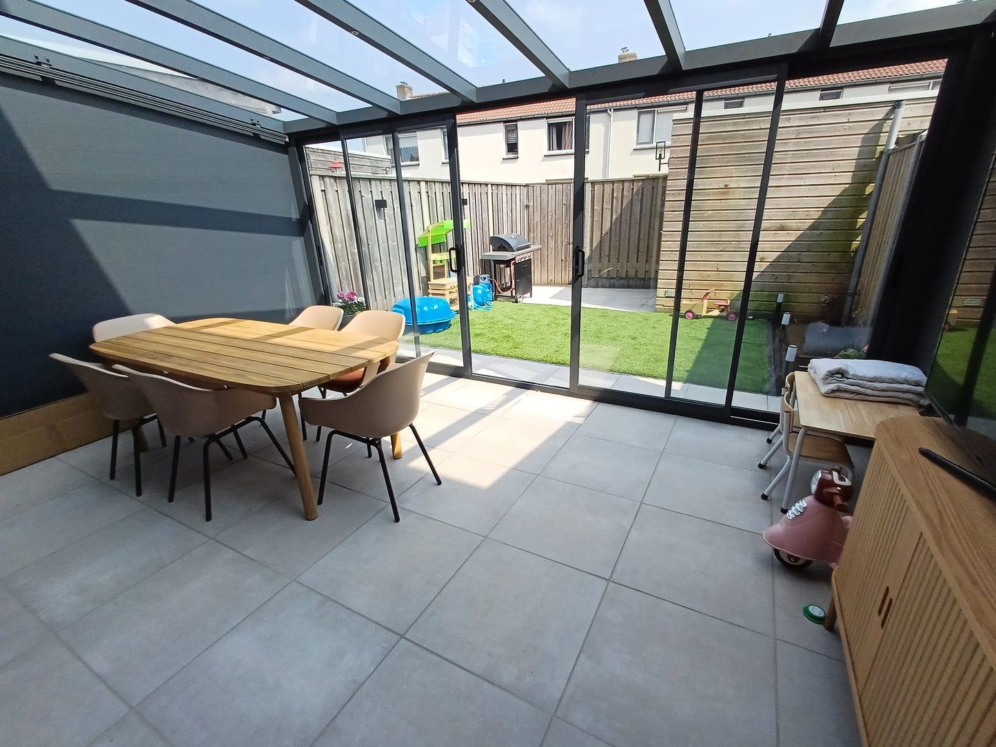 Aluminium schuifpui op maat – 185 x 235 cm | Yard Outdoor